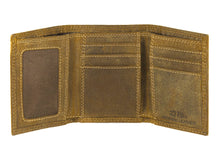 Load image into Gallery viewer, Vintage Tan Brass Lab Trifold Wallet