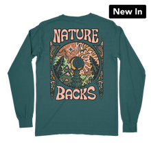 Load image into Gallery viewer, Nature Backs Illuminate LS Tee in Spruce