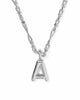 Kendra Scott Bubble Letter Necklace in Silver-A