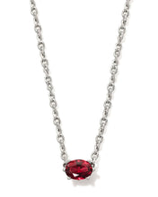 Load image into Gallery viewer, Kendra Scott Silver Cailin Pendant Necklace in Burgundy