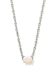 Load image into Gallery viewer, Kendra Scott Silver Cailin Pendant Necklace in White Champagne Iridescent Crystal