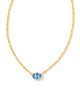 Kendra Scott Gold Cailin Pendant Necklace Blue Violet Crystal