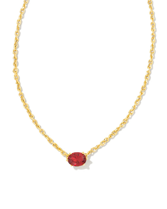 Kendra Scott Gold Cailin Pendant Necklace in Burgundy