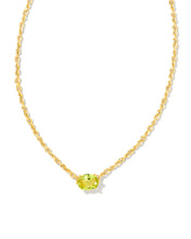 Load image into Gallery viewer, Kendra Scott Gold Cailin Pendant Necklace in Light Green Crystal