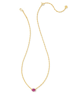 Kendra Scott Gold Cailin Pendant Necklace in Purple Crystal