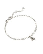 Load image into Gallery viewer, Kendra Scott Crystal Letter Silver Delicate Chain Bracelet