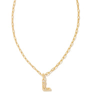 Load image into Gallery viewer, Kendra Scott Gold Crystal Letter Pendant Necklace