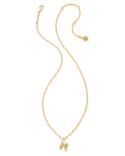 Load image into Gallery viewer, Kendra Scott Gold Crystal Letter Pendant Necklace