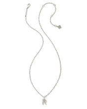 Load image into Gallery viewer, Kendra Scott Silver Crystal Letter Pendant Necklace