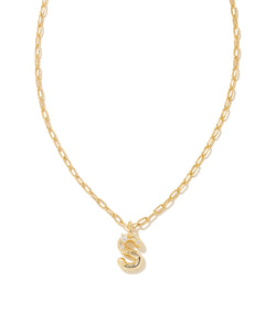 Kendra Scott Gold Crystal Letter Pendant Necklace