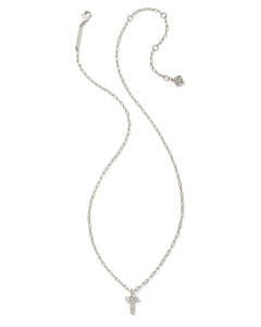 Kendra Scott Silver Crystal Letter Pendant Necklace