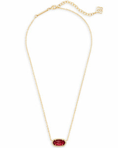 Kendra Scott Elisa Gold Necklace in Clear Berry