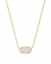 Load image into Gallery viewer, Kendra Scott Boxed Elisa Gold Pendant Necklace in Iridescent Drusy