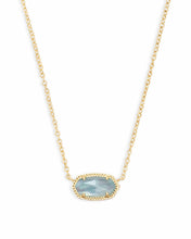 Load image into Gallery viewer, Kendra Scott Elisa Gold Necklace in Light Blue Illusion