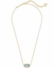 Load image into Gallery viewer, Kendra Scott Elisa Gold Necklace in Light Blue Illusion