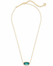 Load image into Gallery viewer, Kendra Scott Elisa Gold Necklace in London Blue
