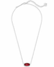 Load image into Gallery viewer, Kendra Scott Elisa Silver Necklace in Clear Berry