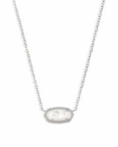 Kendra Scott Elisa Silver Necklace in Ivory MOP