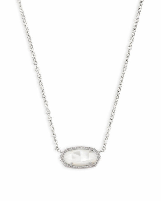 Kendra Scott Elisa Silver Necklace in Ivory MOP