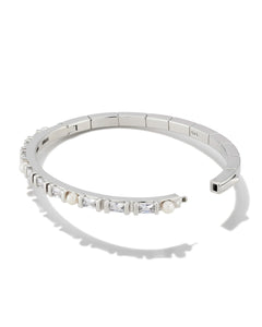 Kendra Scott Gracie Bangle Bracelet Silver White Mix