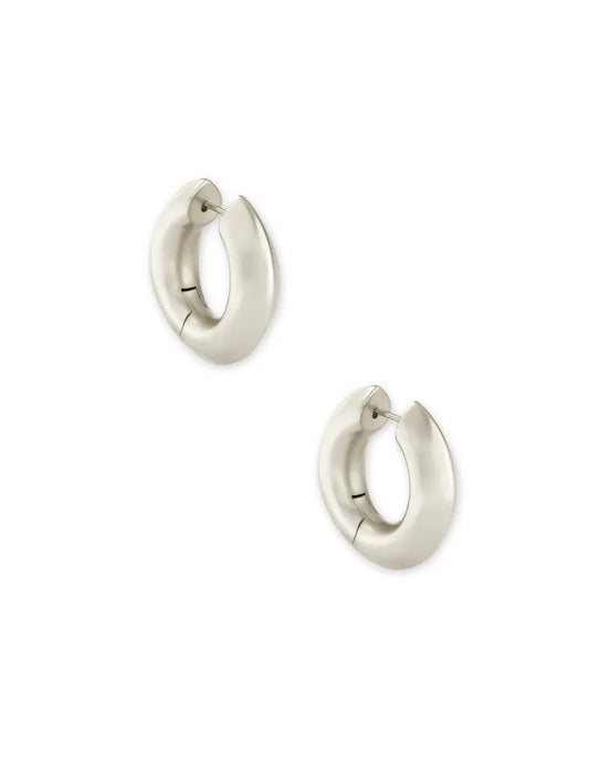 Kendra Scott Mikki Huggie Earrings Polished Silver