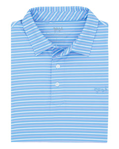 Coastal Cotton Mariner Stripe Performance Stripe Polo