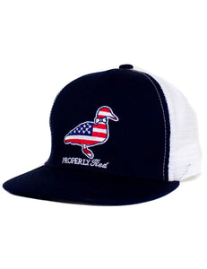 Properly Tied Boys Americana Logo Trucker Hat