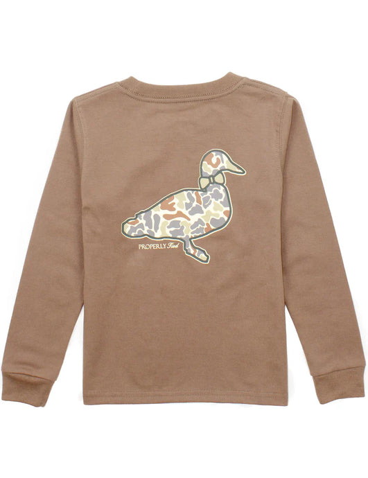 Properly Tied Boys Field Camo LS Tee