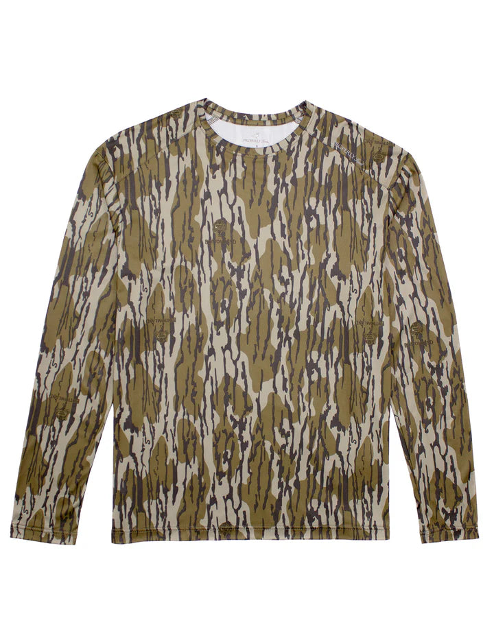 Properly Tied Mossy Oak Ravine LS Tee in Original Bottomland