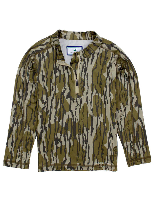 Properly Tied Boys Finn Mossy Oak Pullover in Bottomland