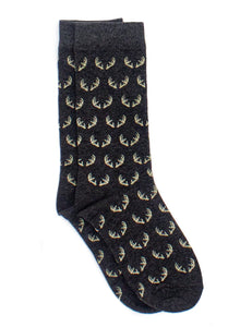 Properly Tied Men's Lucky Duck Socks Antlers