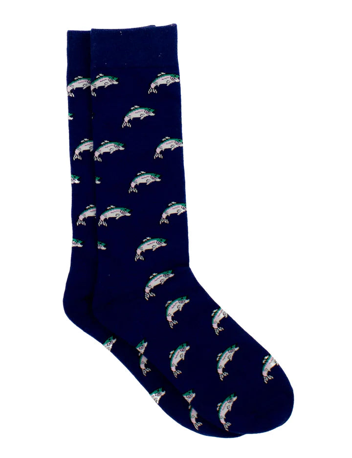 Properly Tied Men's Lucky Duck Socks Trout