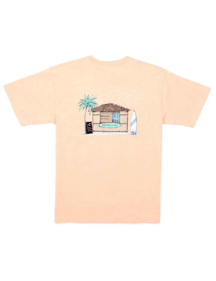 Properly Tied Surf Shack SS Tee in Melon