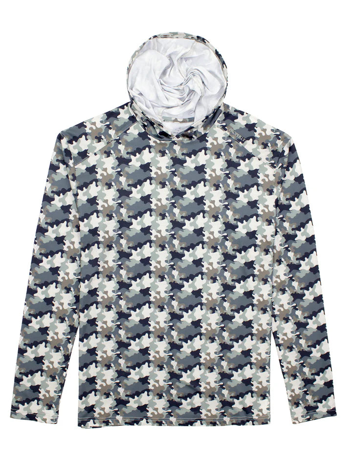 Properly Tied Men's Ravine Hoodie in Delta Backwater Camo