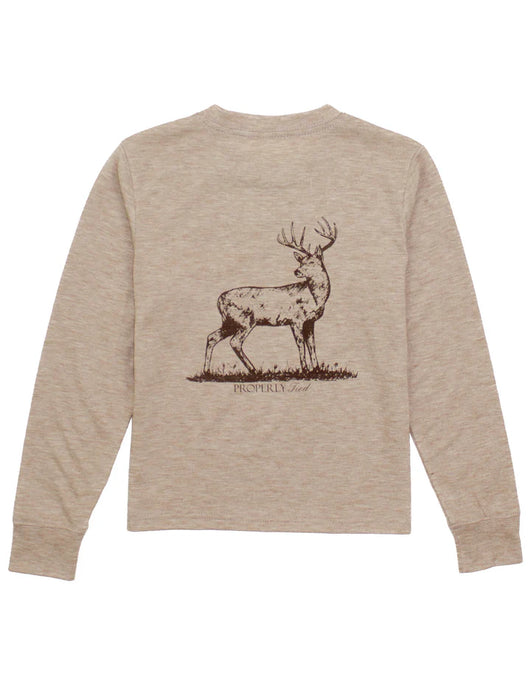 Properly Tied Boys Whitetail Portland Pocket LS Tee