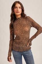 Load image into Gallery viewer, Thinking Of You Animal Print Mesh Top