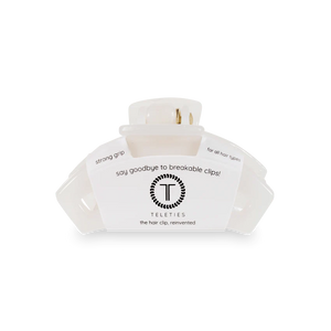 Teleties Open Tiny Hair Clip Coconut White