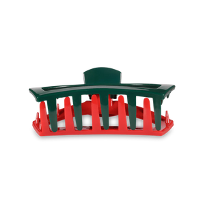 Teleties Open Tiny Hair Clip Red and Green