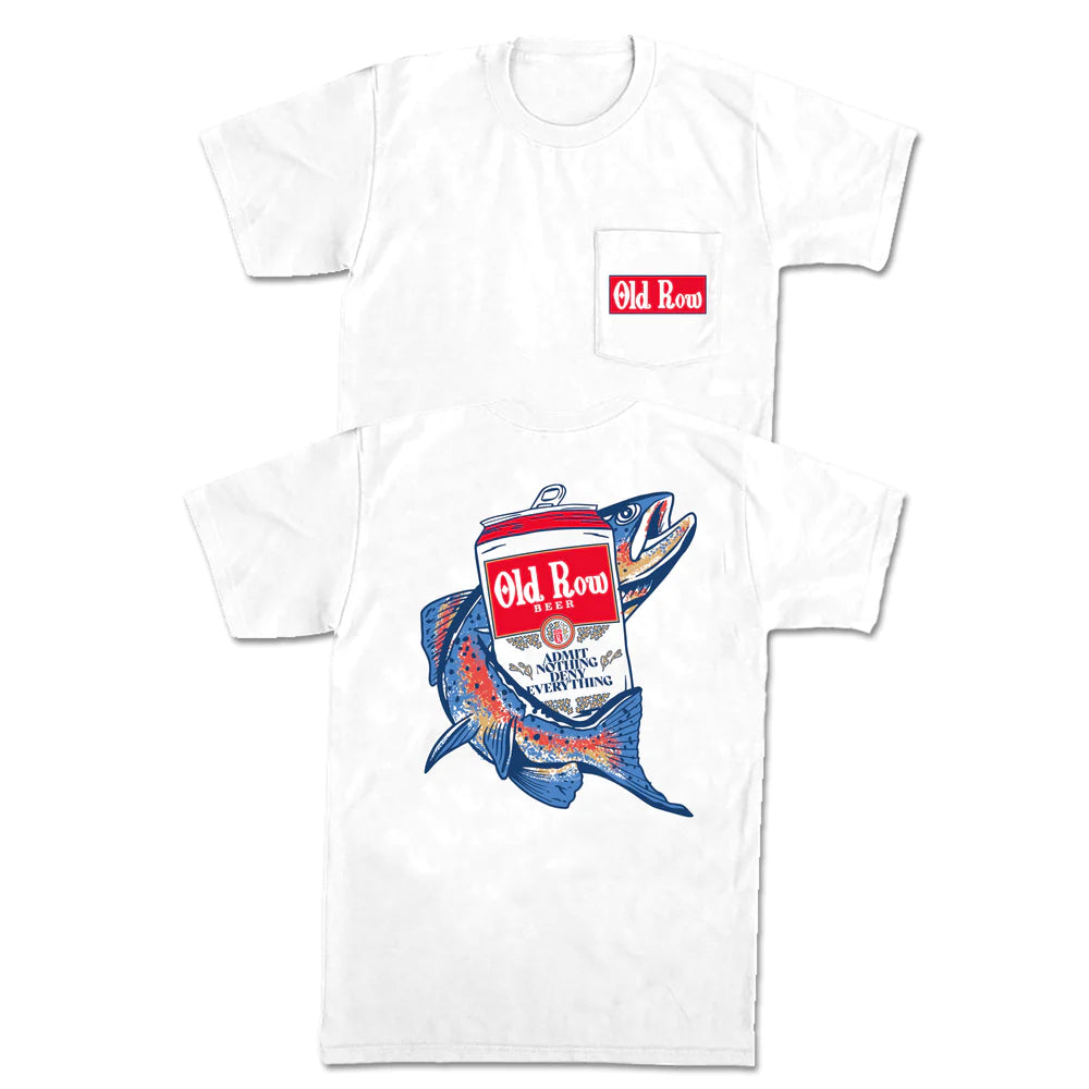 Old Row Outdoors Fishing Beer Can Pocket Tee