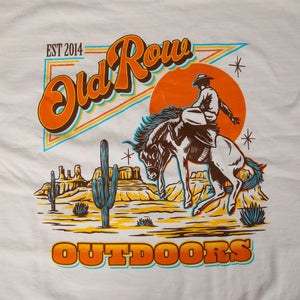 Old Row Outdoors Cowboy Banquet SS Pocket Tee in Ivory