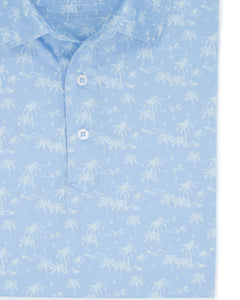 Coastal Cotton Palms Printed Polo