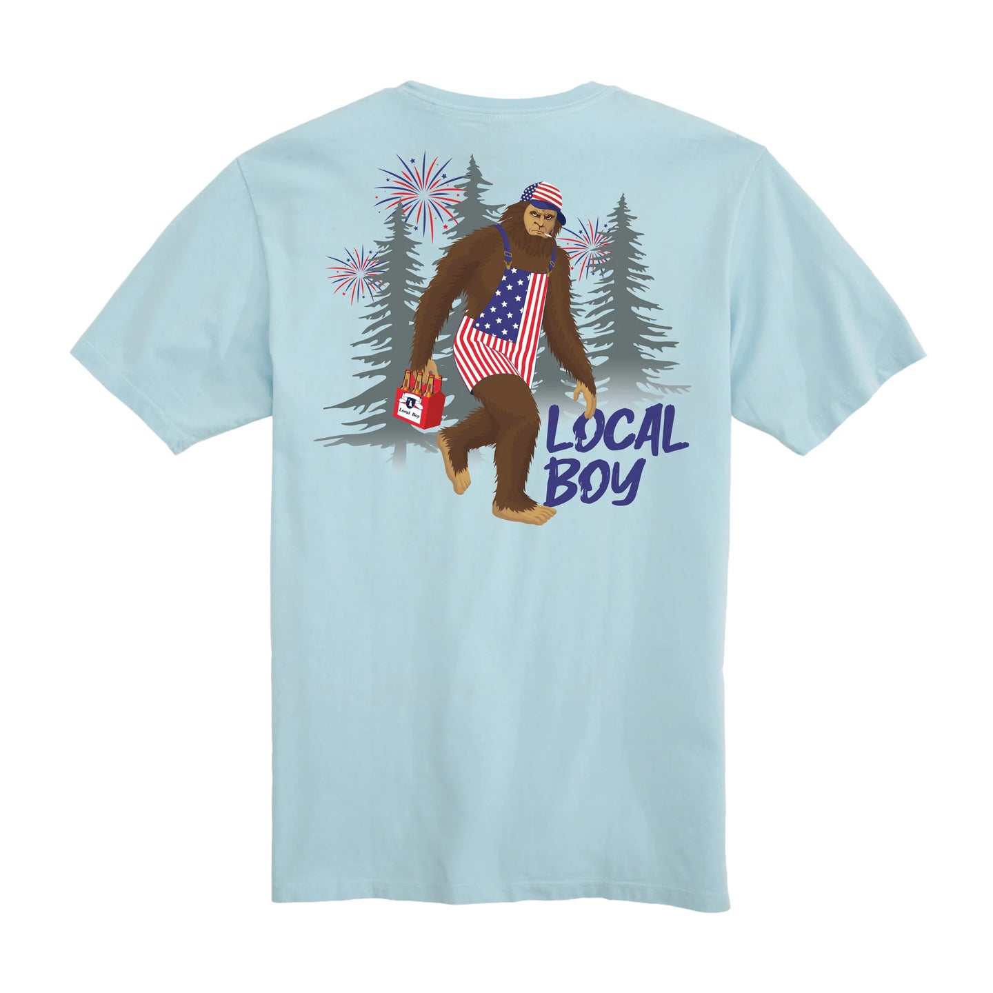 Local Boy Patriotic Squatch SS Tee