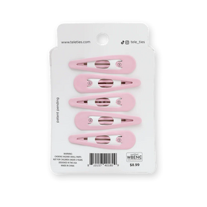 Teleties Snap Clip in Pearly Pink