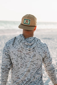 Burlebo Men's White Camo Performance Hoodie