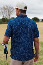 Load image into Gallery viewer, Burlebo Navy Speckled Performance Polo