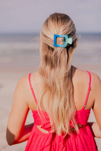 Teleties Small Flat Square Hair Clip Poolside