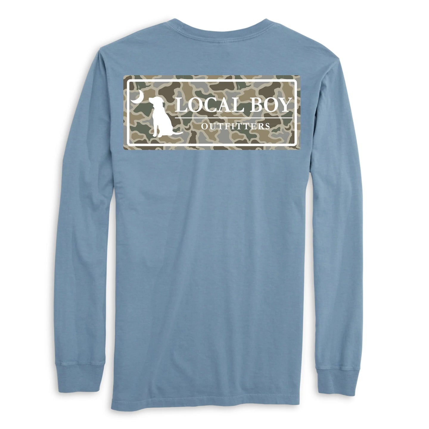 Local Boy Youth Sand Dog & Moon Camo Plate LS Tee
