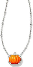 Load image into Gallery viewer, Kendra Scott Silver Pumpkin Short Pendant Necklace