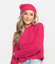 Load image into Gallery viewer, Southern Shirt Company Feather Knit Beanie Elle Pink