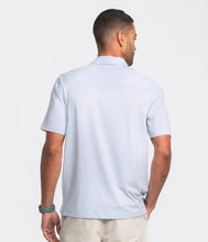 Load image into Gallery viewer, Southern Shirt Heather Madison Stripe Polo Powder Blue